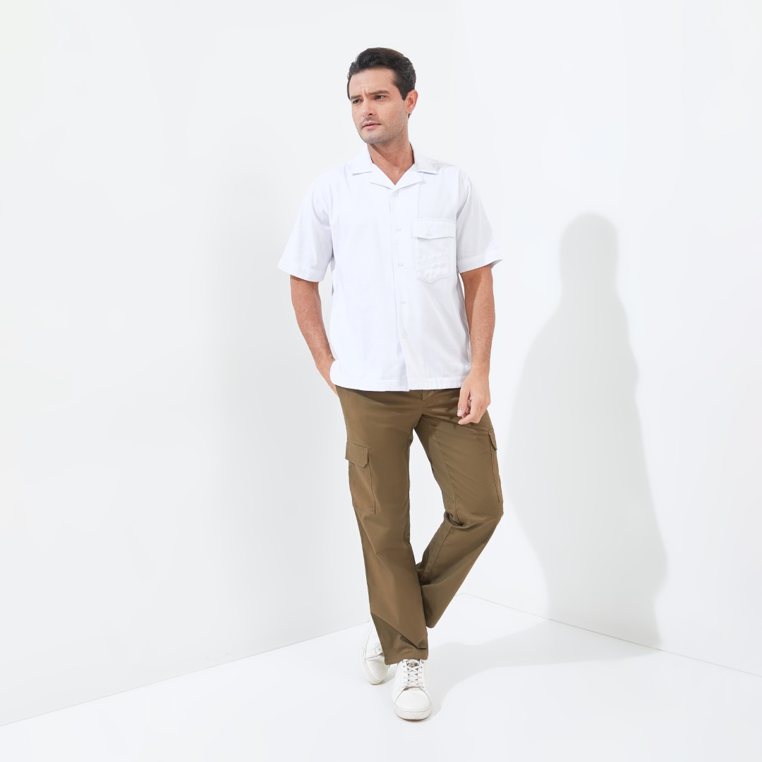 Jack Nicklaus Soren Kemeja Pria Lengan Pendek Relaxed Fit White - Image 6