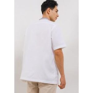 Gianni Visentin - Kemeja Koko Lengan Pendek Regular Fit Pria Putih - 1003