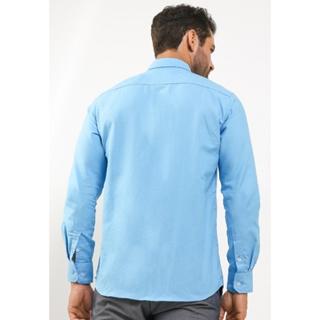 Garrity Kemeja Lengan Panjang Motif Slim Fit - Cokelat Tua - 6040 - Image 3