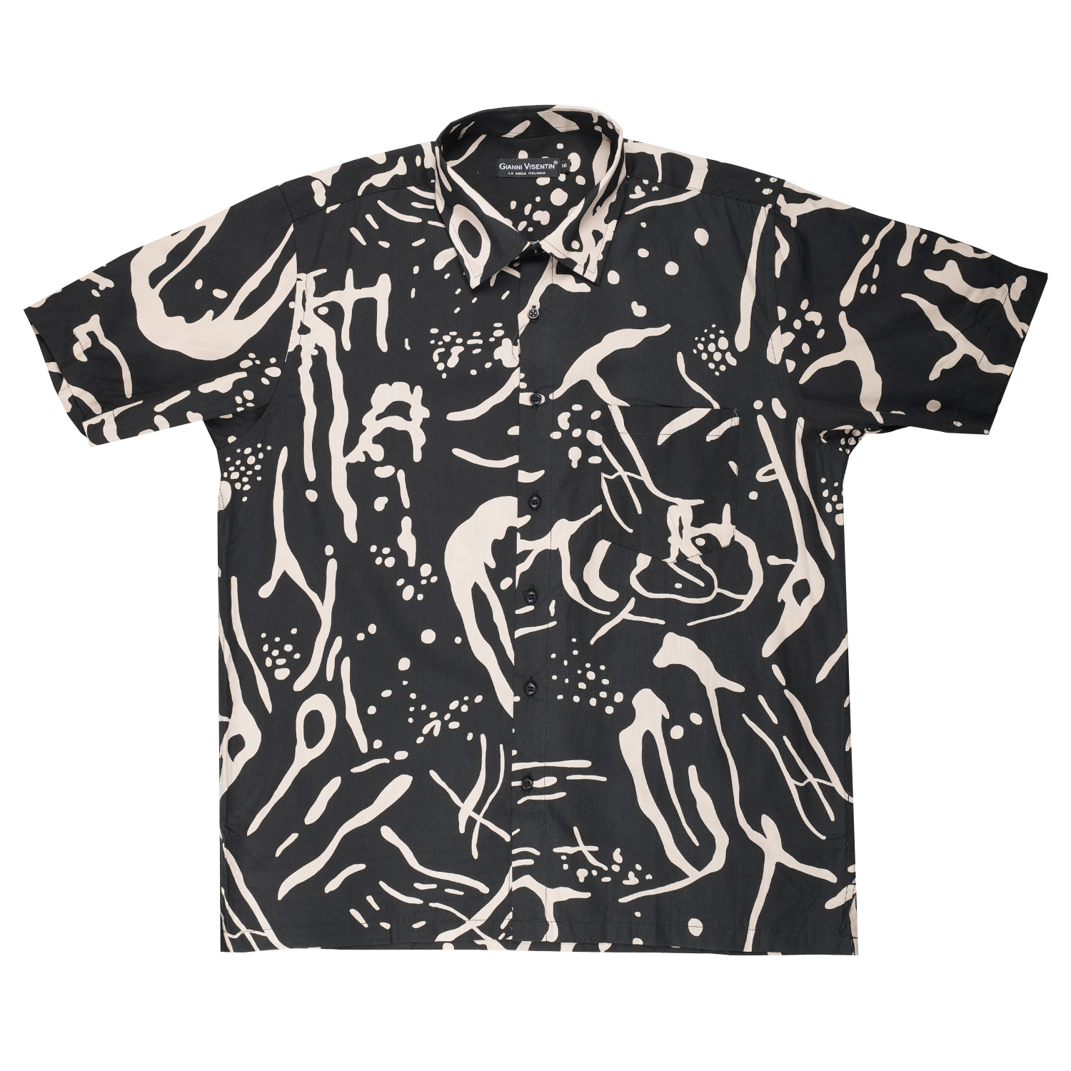 Gianni Visentin Kemeja Batik Pria Katun Regular Fit Hitam - 9047 - Image 3