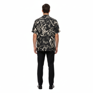 Gianni Visentin Kemeja Batik Pria Katun Regular Fit Hitam - 9047