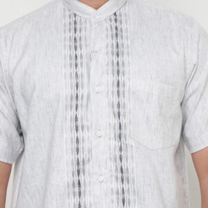 Gianni Visentin Koko Pria Lengan Pendek Regular Fit Misty Grey - 1027