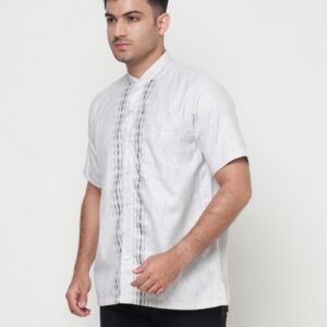 Gianni Visentin Koko Pria Lengan Pendek Regular Fit Misty Grey - 1027
