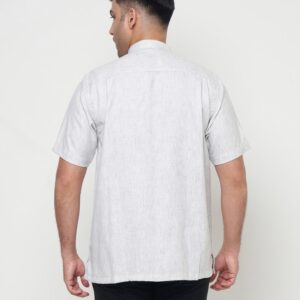 Gianni Visentin Koko Pria Lengan Pendek Regular Fit Misty Grey - 1027