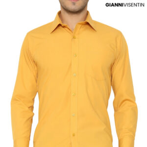 Gianni Visentin - Kemeja Formal Slimfit Bahan Rich Cotton Kuning Tua - 3099