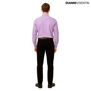 Gianni Visentin - Kemeja Formal Regular Bahan Oxford Ungu - 9061