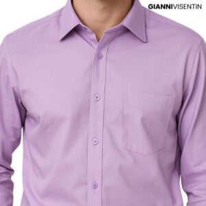 Gianni Visentin - Kemeja Formal Regular Bahan Oxford Ungu - 9061