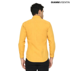 Gianni Visentin - Kemeja Formal Slimfit Bahan Rich Cotton Kuning Tua - 3099