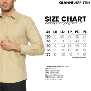 Gianni Visentin - Kemeja Formal Slimfit Bahan Oxford Cream - 4152