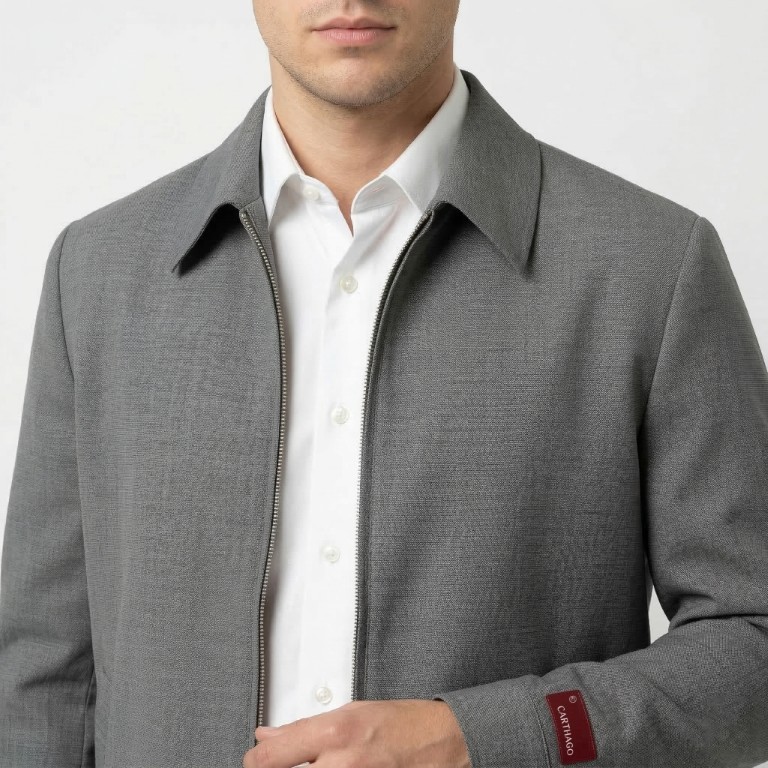 Carthago Montclair Laurent Men's Jasket Regular Fit Grey - Image 5