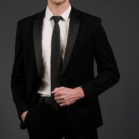 Carthago Veyron Men's Tuxedo Zwart Solid Black Super Slim