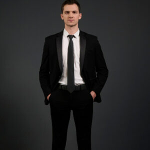 Carthago Veyron Men's Tuxedo Zwart Solid Black Super Slim