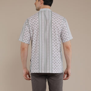 M2menstyle Kemeja Pria Lengan Pendek Motif Suji Green