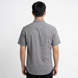 Gianni Visentin Kemeja Kasual Pria Polycotton Regular Fit Hitam - 6048