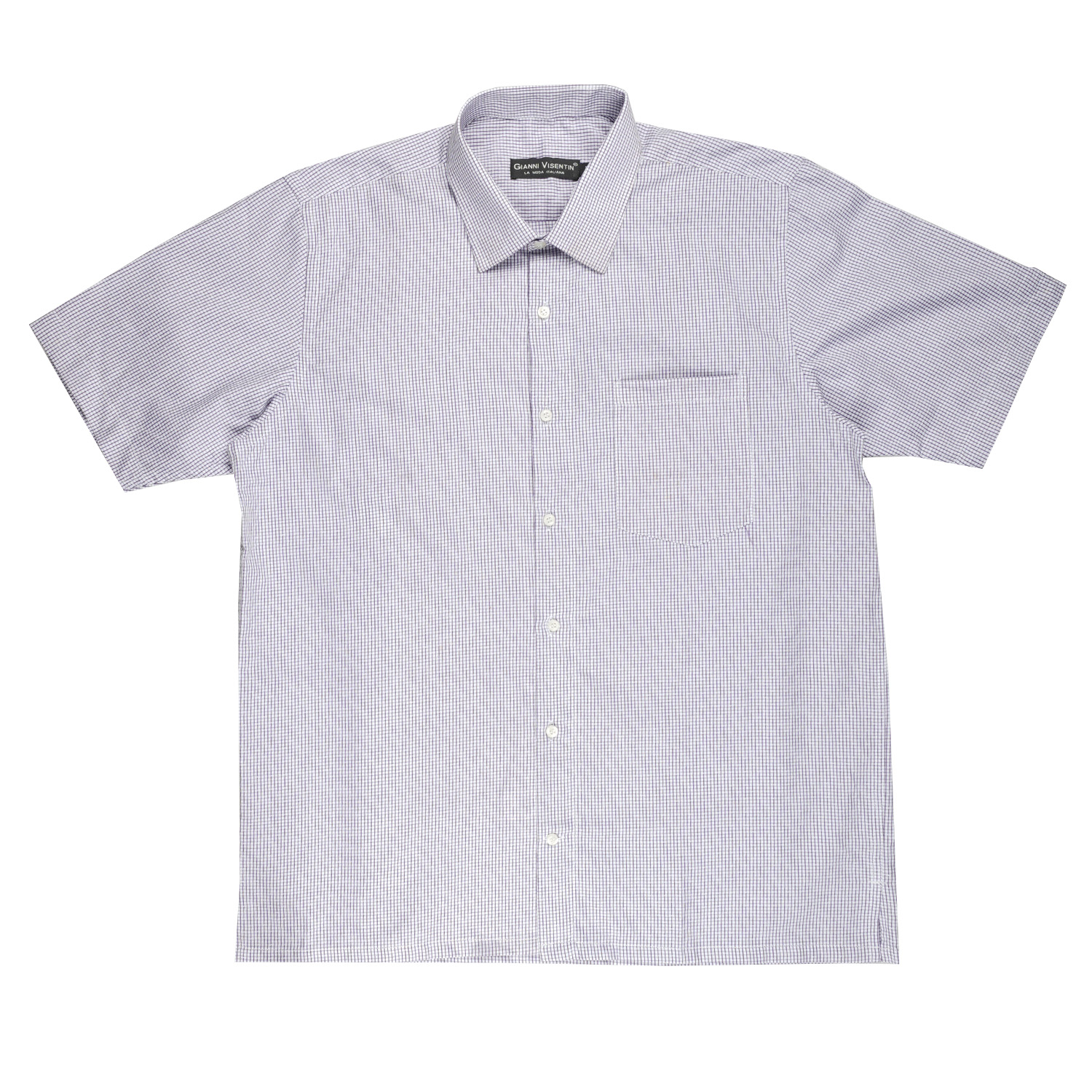 Gianni Visentin Kemeja Casual Pria Katun Regular Fit Kotak Kotak - 8984 - Image 3