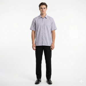Gianni Visentin Kemeja Casual Pria Katun Regular Fit Kotak Kotak - 8984