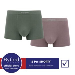 Byford Celana Dalam Pria Shorty Men's Boxer Mix Color YBYB11S2LB - Isi 2 pcs