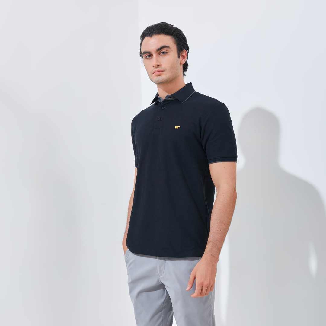 Jack Nicklaus Coda Polo Shirt Pria Regular Fit Black - Image 2