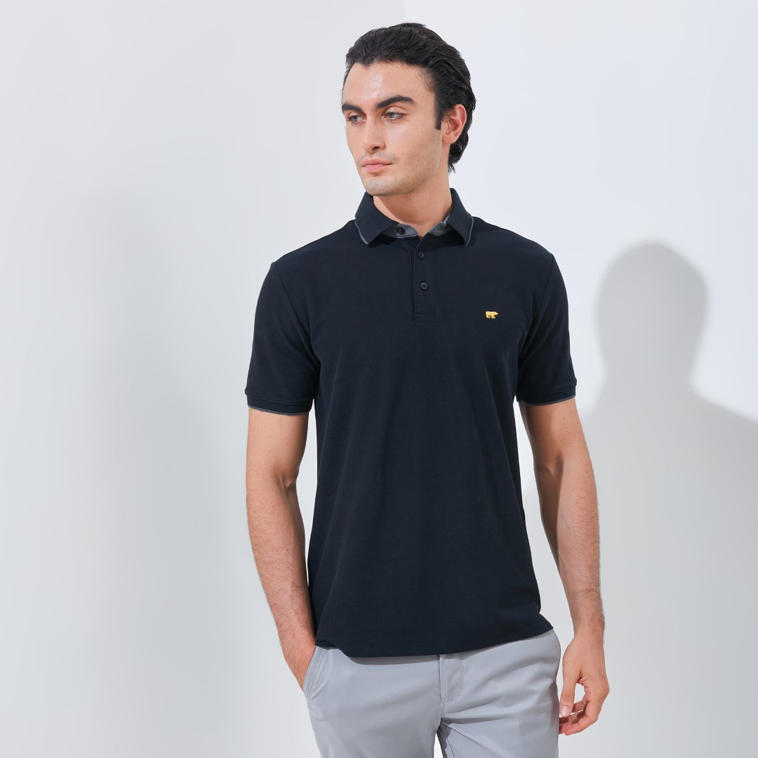 Jack Nicklaus Coda Polo Shirt Pria Regular Fit Black