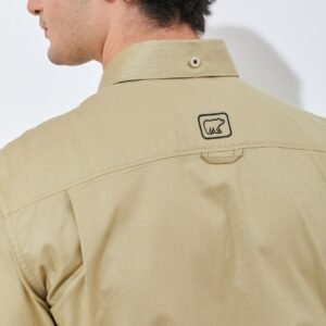 Jack Nicklaus Beograd Kemeja Pria Lengan Pendek Slim Fit Khaki