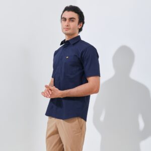 Jack Nicklaus Ace Kemeja Pria Lengan Pendek Slim Fit Navy