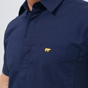Jack Nicklaus Ace Kemeja Pria Lengan Pendek Slim Fit Navy