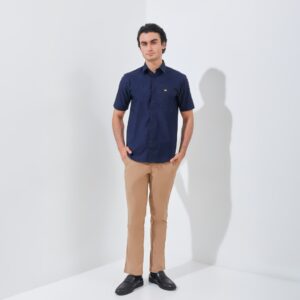 Jack Nicklaus Ace Kemeja Pria Lengan Pendek Slim Fit Navy