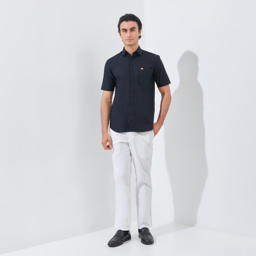 Jack Nicklaus Ace Kemeja Pria Lengan Pendek Slim Fit Black - Image 4