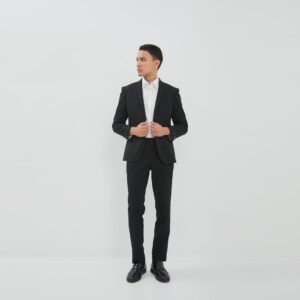 JOBB Oklahoma-T2 Jas Pria Slim Fit Hitam