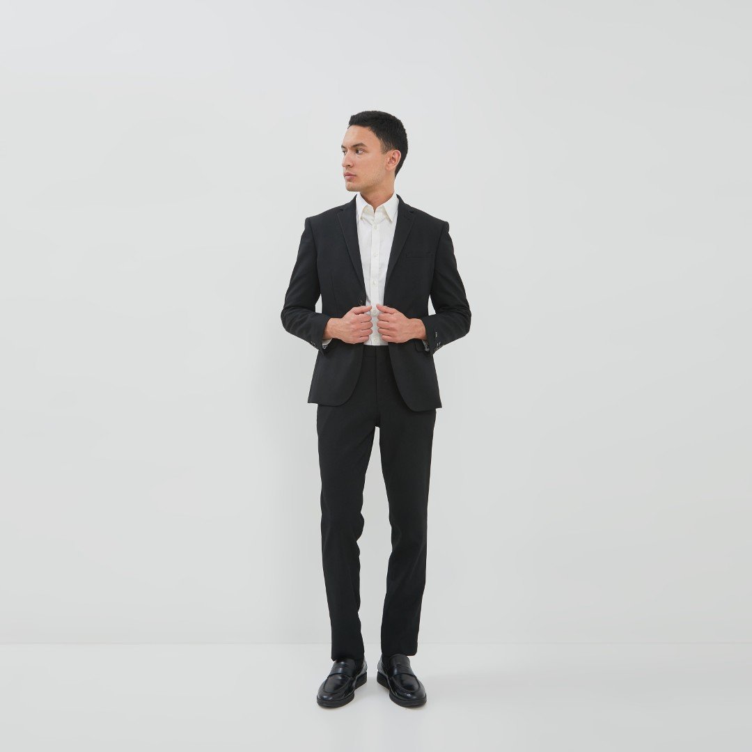 JOBB Oklahoma-T2 Jas Pria Slim Fit Hitam - Image 3