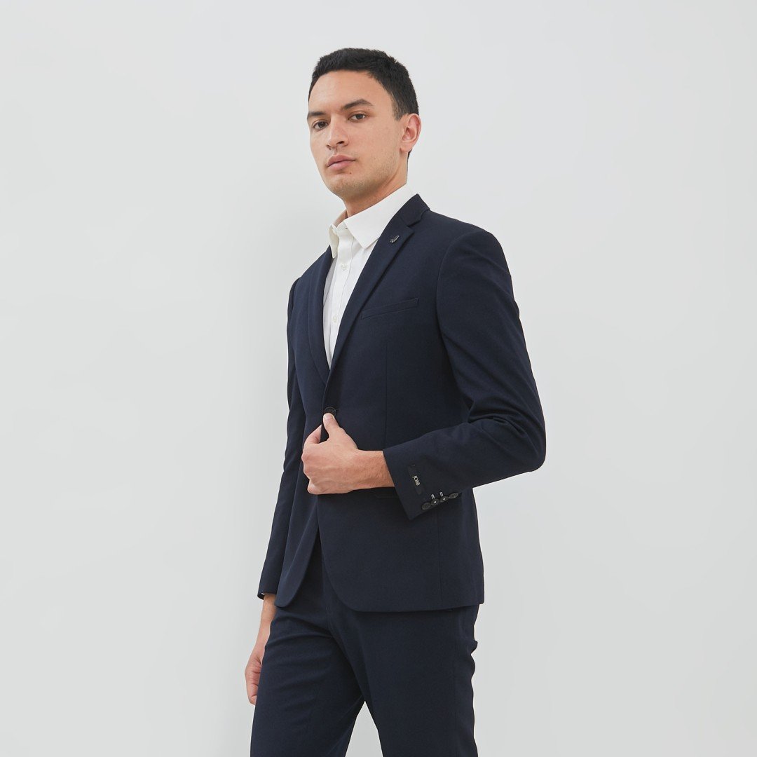 JOBB Oklahoma-T2 Jas Pria Slim Fit Navy