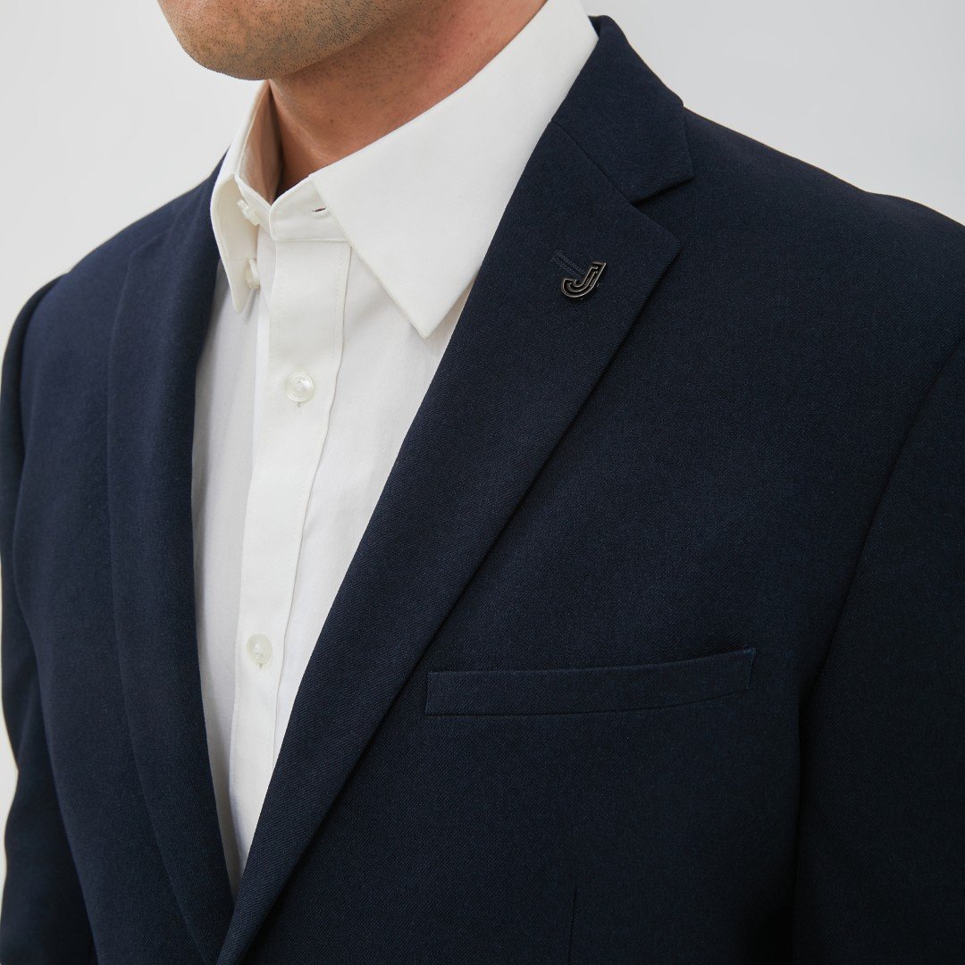 JOBB Oklahoma-T2 Jas Pria Slim Fit Navy - Image 3