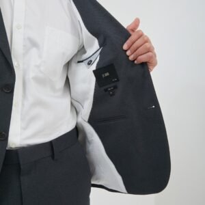 JOBB Oklahoma-T2 Jas Pria Slim Fit Abu-Abu