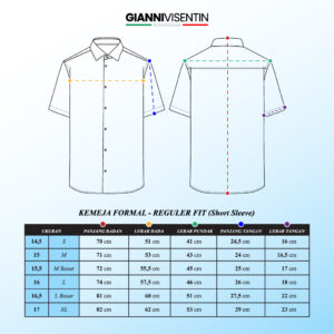 Gianni Visentin Kemeja Oxford Lengan Pendek Pria Regular Fit - Hijau Daun - 9066