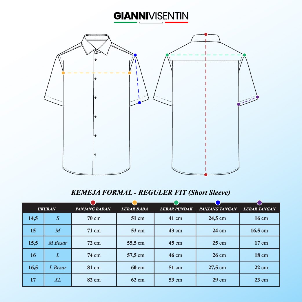 Gianni Visentin Kemeja Ottoman Lengan Panjang Pria Slim Fit - Ungu - 7988 - Image 6