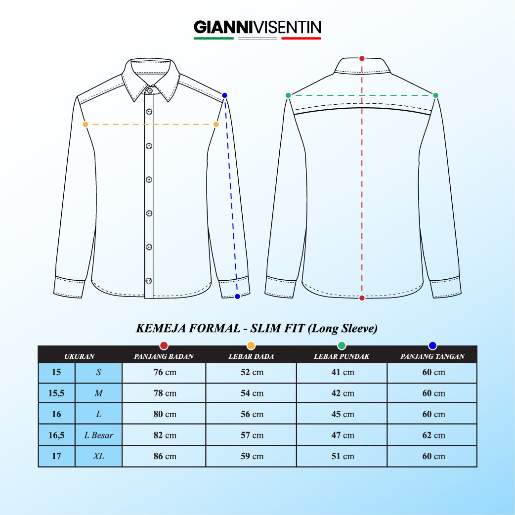 Gianni Visentin - Kemeja Seragam Slimfit Putih PROMO - 4155 - Image 5