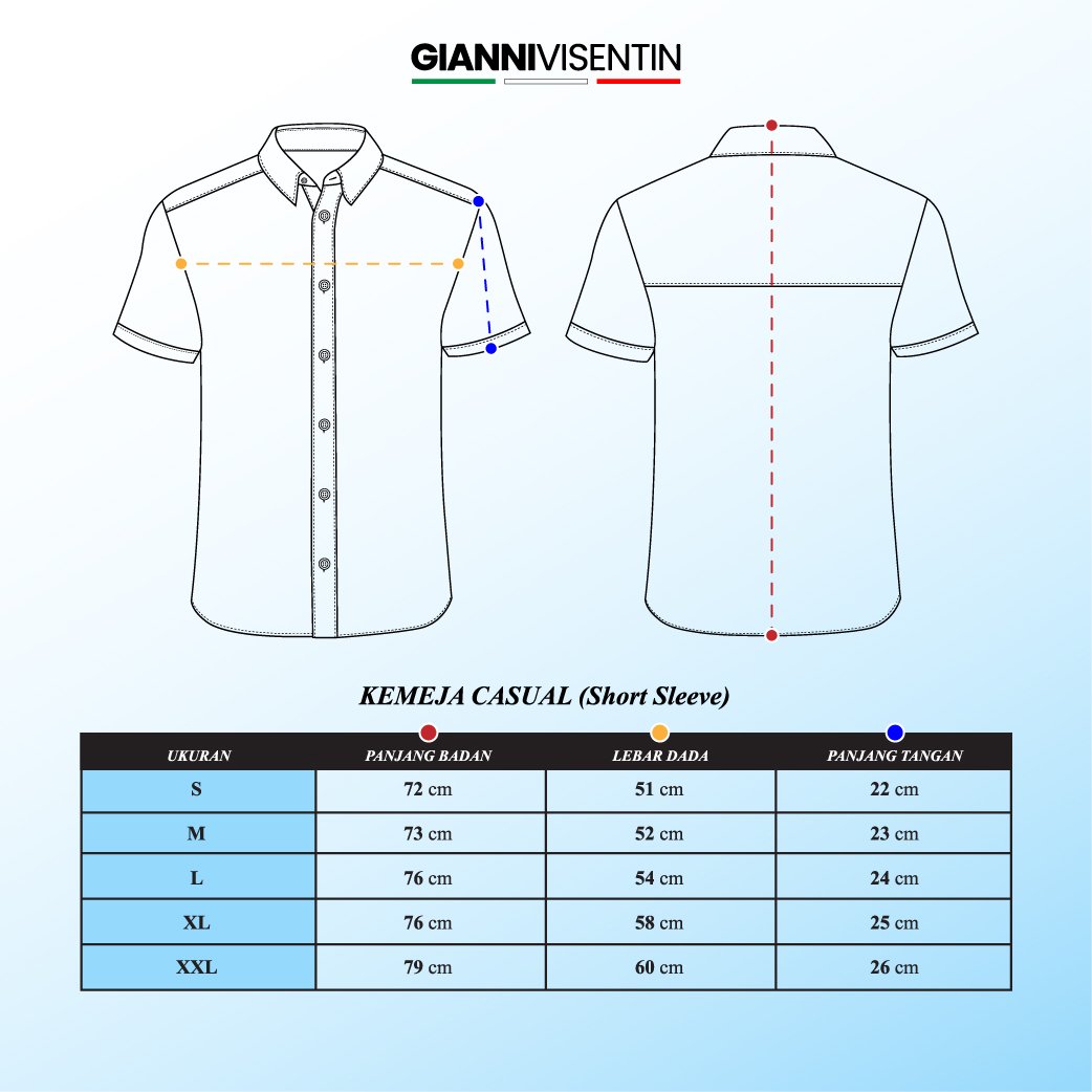 Gianni Visentin Kemeja Casual Pria Katun Print Biru Tua - 6054 - Image 5