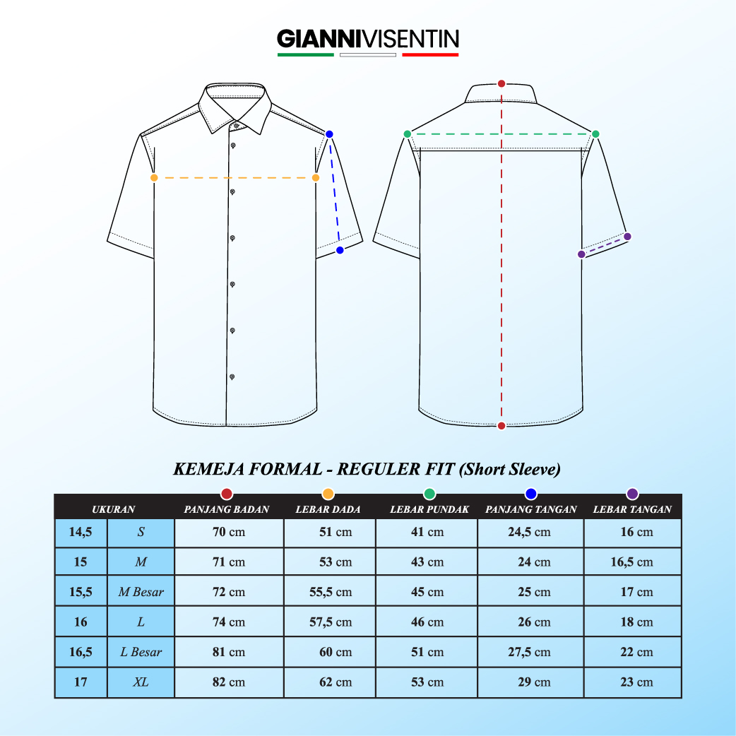 Gianni Visentin Koko Pria Lengan Pendek Regular Fit Kotak Kotak Cream - 1026 - Image 7
