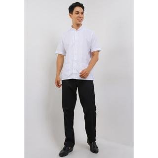 Gianni Visentin Kemeja Koko Pria Putih