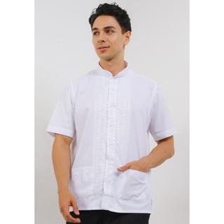 Gianni Visentin Kemeja Koko Pria Putih - Image 4