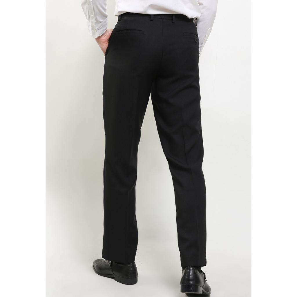 Gianni Visentin - Celana Bahan Formal Regular Pria Hitam - 2067 - Image 3
