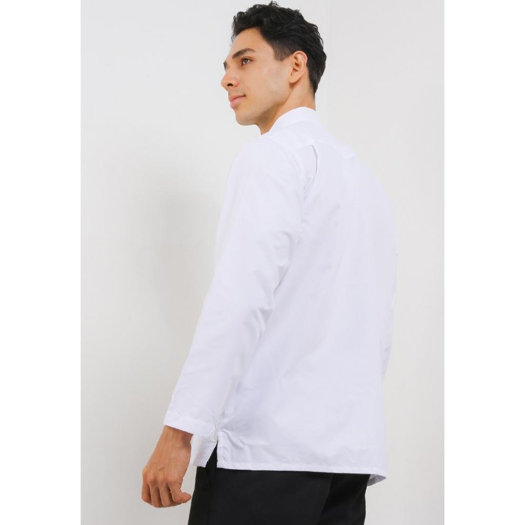 Gianni Visentin - Kemeja Koko Regular Fit Pria Putih - 0991 - Image 4