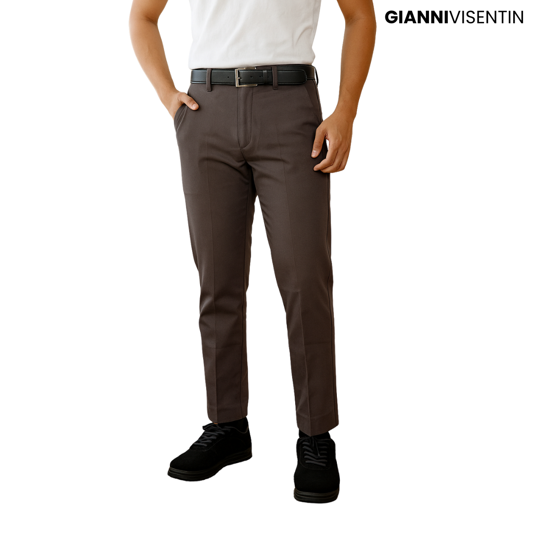 Gianni Visentin Celana Panjang Pria Abu Tua - 4090 - Image 2