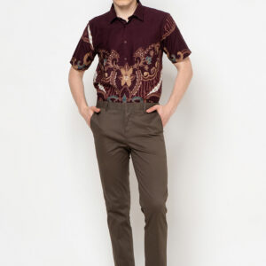 Gianni Visentin Celana Panjang Pria Slim Fit Coklat - 3406