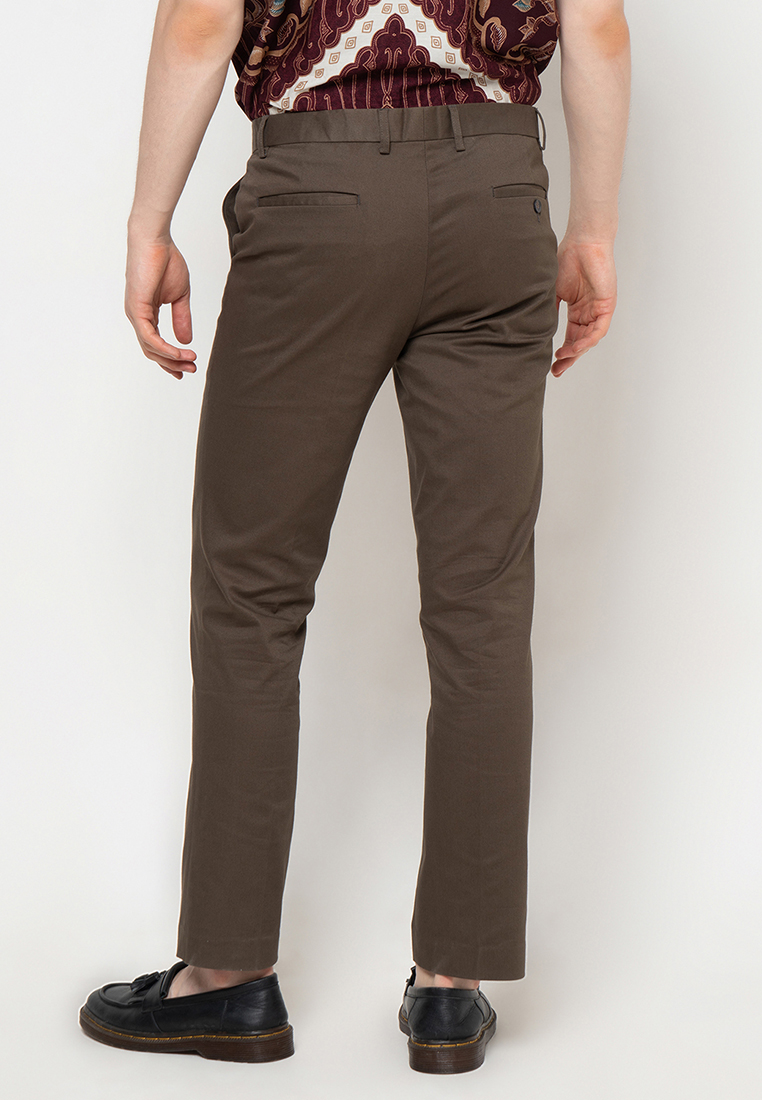 Gianni Visentin Celana Panjang Pria Slim Fit Coklat - 3406 - Image 4