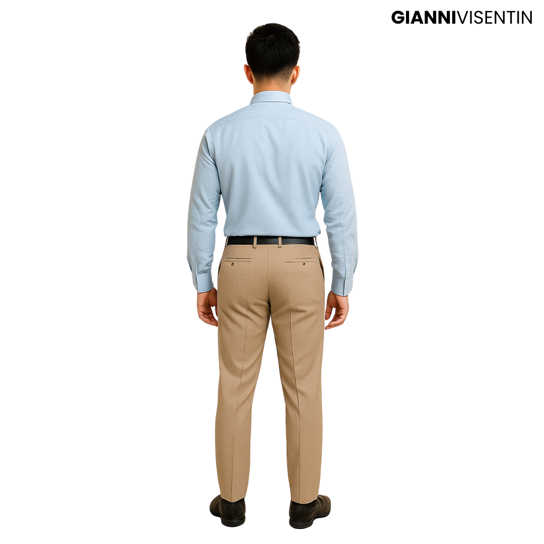 Gianni Visentin Celana Panjang Pria Cream - 4033 - Image 3