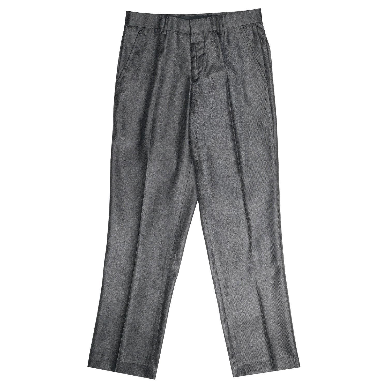 Gianni Visentin Celana Panjang Pria Formal Pria Shiny Black Metallic - 2143 - Image 4