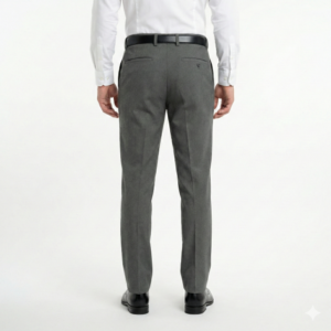 Gianni Visentin Celana Panjang Pria Formal Tailored High Waist Regular Fit Abu-abu - 2124