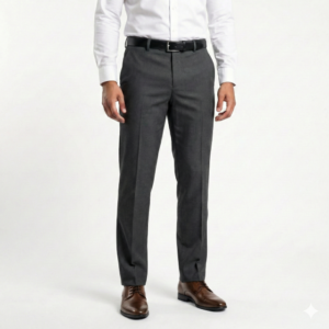 Gianni Visentin Celana Panjang Pria Formal Tailored High Waist Regular Fit Hitam - 2124