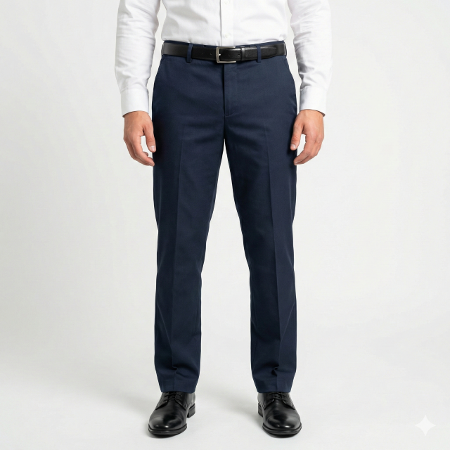 Gianni Visentin Celana Panjang Pria Tailored Regular Fit Biru Tua - 2067